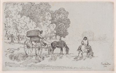 Fyrhjulig schäslong av Thomas Rowlandson