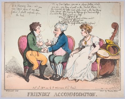 Friendly Accommodation, 25 februari 1802, 25 februari 1802. av Thomas Rowlandson