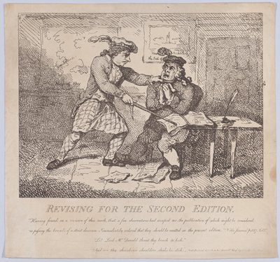 Frontispice, Revising for the Second Edition Picturesque Beauties of Boswell, P..., 15 juni 1786. av Thomas Rowlandson