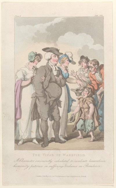 Frontispice: The Vicar of Wakefield, från The Vicar of Wakefield, 1 maj 1817., 1 maj 1817. av Thomas Rowlandson