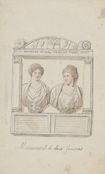 Begravningsaltaret för Julia Secunda och Cornelia Tyché av Thomas Rowlandson