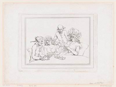 Cribbage-spel av Thomas Rowlandson