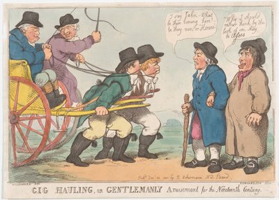 Gig Hauling, eller Gentlemanly Amusement for the Nittone Century, 3 april 1801., 3 april 1801. av Thomas Rowlandson