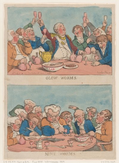 Glow Worms, Muck Worms, 1812., 1812. av Thomas Rowlandson