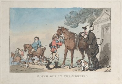 Går ut på morgonen, 1787., 1787. av Thomas Rowlandson