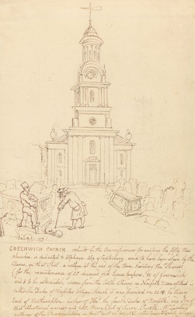 Greenwich-kyrkan av Thomas Rowlandson