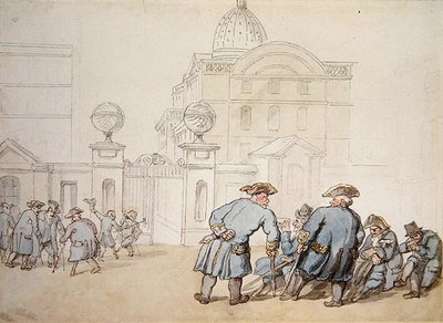 Greenwich Hospital (penna och akvarell på papper) av Thomas Rowlandson