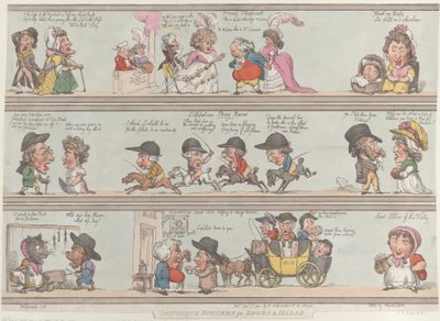 Groteska gränser för rum och salar, 1 december 1800., 1 december 1800. av Thomas Rowlandson