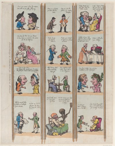 Groteska gränser för rum och salar, skylt 15, 1799., 1799. av Thomas Rowlandson