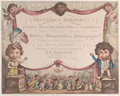 Groteska gränser för skärmar, biljardrum, omklädningsrum, etc &c, 1799-1800., 1799-1800. av Thomas Rowlandson