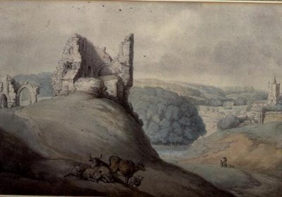 Harborough Castle, Yorkshire av Thomas Rowlandson