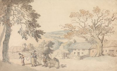 Skördearbetarna ger sig iväg av Thomas Rowlandson