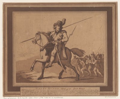 Henry Munro, chef för de irländska rebellerna, 1 juli 1798., 1 juli 1798. av Thomas Rowlandson