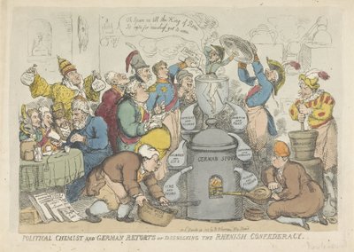Upplösningen av Rijnbond, 1813 av Thomas Rowlandson