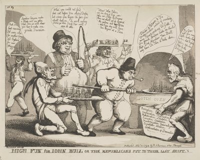 Stort nöje för John Bull, eller republikanerna i sitt sista försök av Thomas Rowlandson