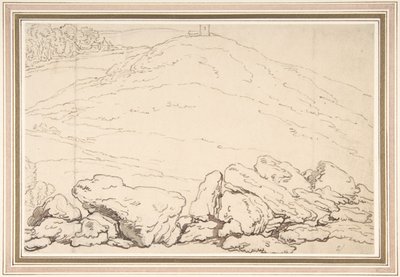 Kupigt landskap med stenar av Thomas Rowlandson