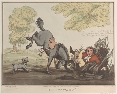 Horse Accomplishments, Sketch 12: A Vaulter !!, 1 augusti 1799., 1 augusti 1799. av Thomas Rowlandson