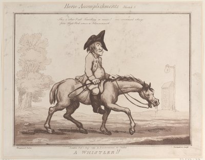Horse Accomplishments, Sketch 3: A Whistler !!, 1 augusti 1799., 1 augusti 1799. av Thomas Rowlandson