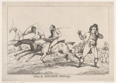 How to Escape Winning, 22 november 1791, 22 november 1791. av Thomas Rowlandson