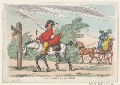 Hur man går vilse, 1803-1815., 1803-1815. av Thomas Rowlandson