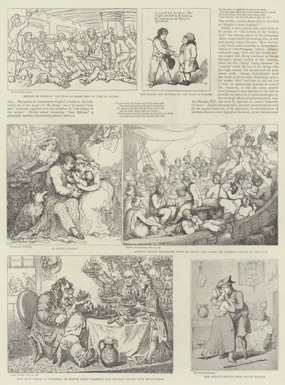 Humoristisk konst på Royal Naval Exhibition av Thomas Rowlandson
