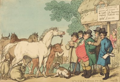 Försäkringsbar boskap, utgiven 1809. av Thomas Rowlandson