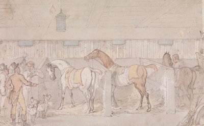 Interiör i ett stall av Thomas Rowlandson