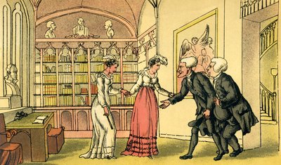 "Introduktion till uppvaktning" av Thomas Rowlandson