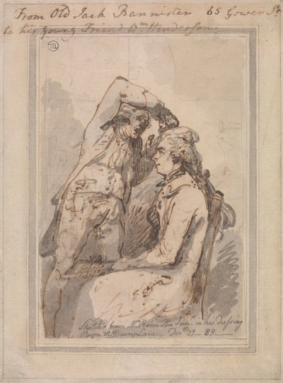 Jack Bannister i sitt omklädningsrum av Thomas Rowlandson