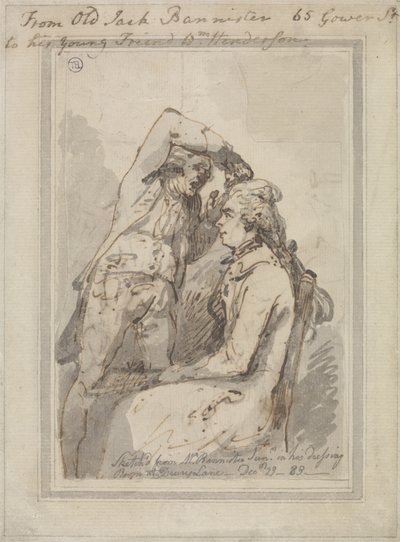 John Bannister i sitt omklädningsrum på Drury Lane av Thomas Rowlandson