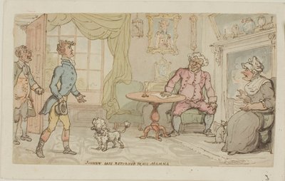 Johnny Safe återvände till sin mamma av Thomas Rowlandson