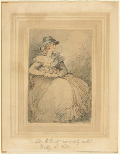 Lady Elliot, vanligen kallad Dolly The Tall av Thomas Rowlandson