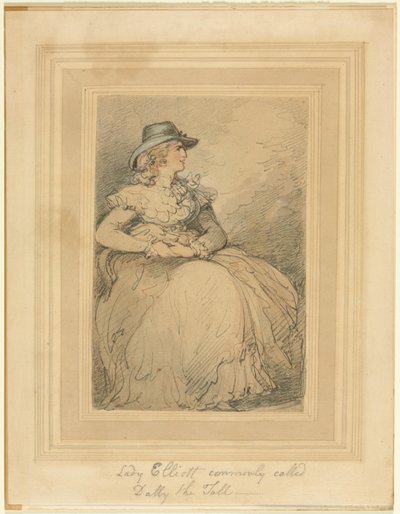 Lady Elliot, vanligen kallad Dolly The Tall, 17751827. av Thomas Rowlandson