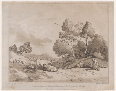 Landskap med figurer som binder en träbunt, 21 maj 1789, 21 maj 1789. av Thomas Rowlandson
