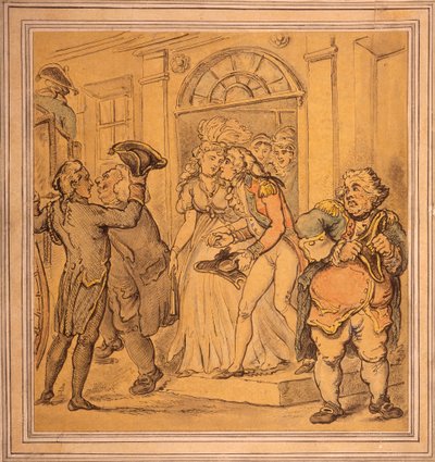 Avresa efter en fest, sent 1700-tidigt 1800-tal av Thomas Rowlandson