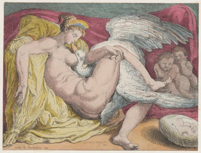 Leda och svanen, 1799., 1799. av Thomas Rowlandson