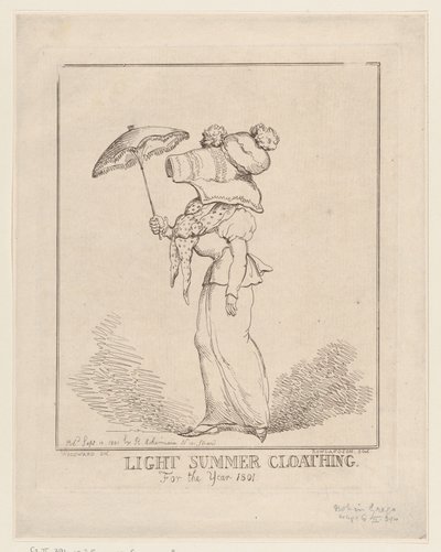 Lätt sommarkläder [sic], 10 september 1801., 10 september 1801. av Thomas Rowlandson