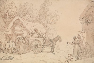 Lastar säckar i en vagn av Thomas Rowlandson