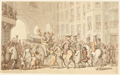 London Scene: Malefactors on Their Way to Tyburn av Thomas Rowlandson