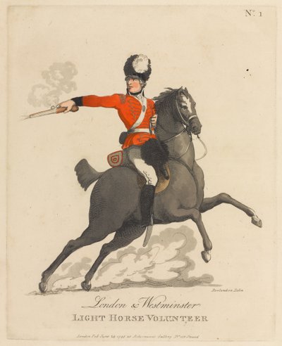 London och Westminster Light Horse volontär av Thomas Rowlandson