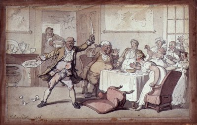 Galenskap vid middagsbordet av Thomas Rowlandson