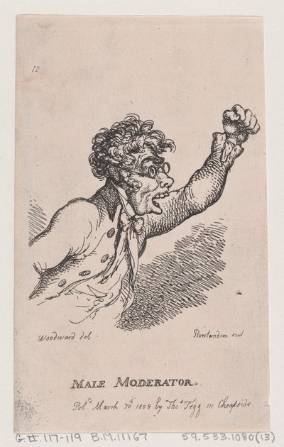 Manlig moderator, 30 mars 1808., 30 mars 1808. av Thomas Rowlandson
