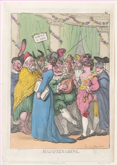 Masquerading, [30 augusti 1811], omtryckt., [30 augusti 1811], omtryckt. av Thomas Rowlandson