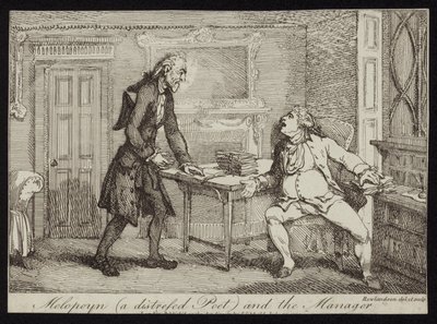 Melopoyn en bedrövad poet och chefen av Thomas Rowlandson