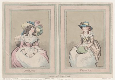Modish and Prudish, 1 december 1791., 1 december 1791. av Thomas Rowlandson