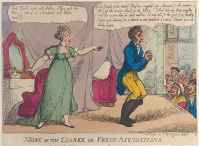 Mer av Clarke eller Fresh Accusations, 14 juli 1809., 14 juli 1809. av Thomas Rowlandson