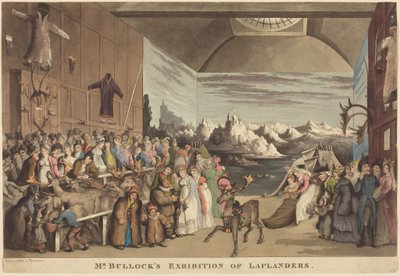Herr Bullocks utställning om lapparna av Thomas Rowlandson