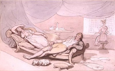 Musik hemma (penna och bläck, akvarell) av Thomas Rowlandson
