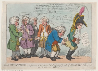 Nap Buonaparte i feber när han tar emot den extraordinära Gazette of Nelson