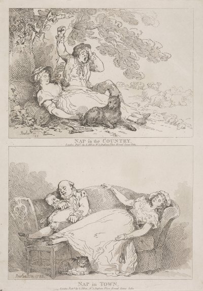 Tupplur på landet – Tupplur i stan av Thomas Rowlandson